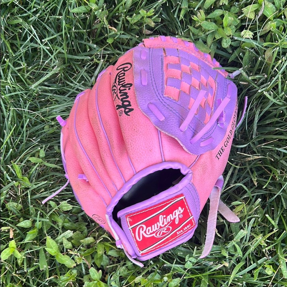 Rawlings Pink and Purple Youth Baseball Glove